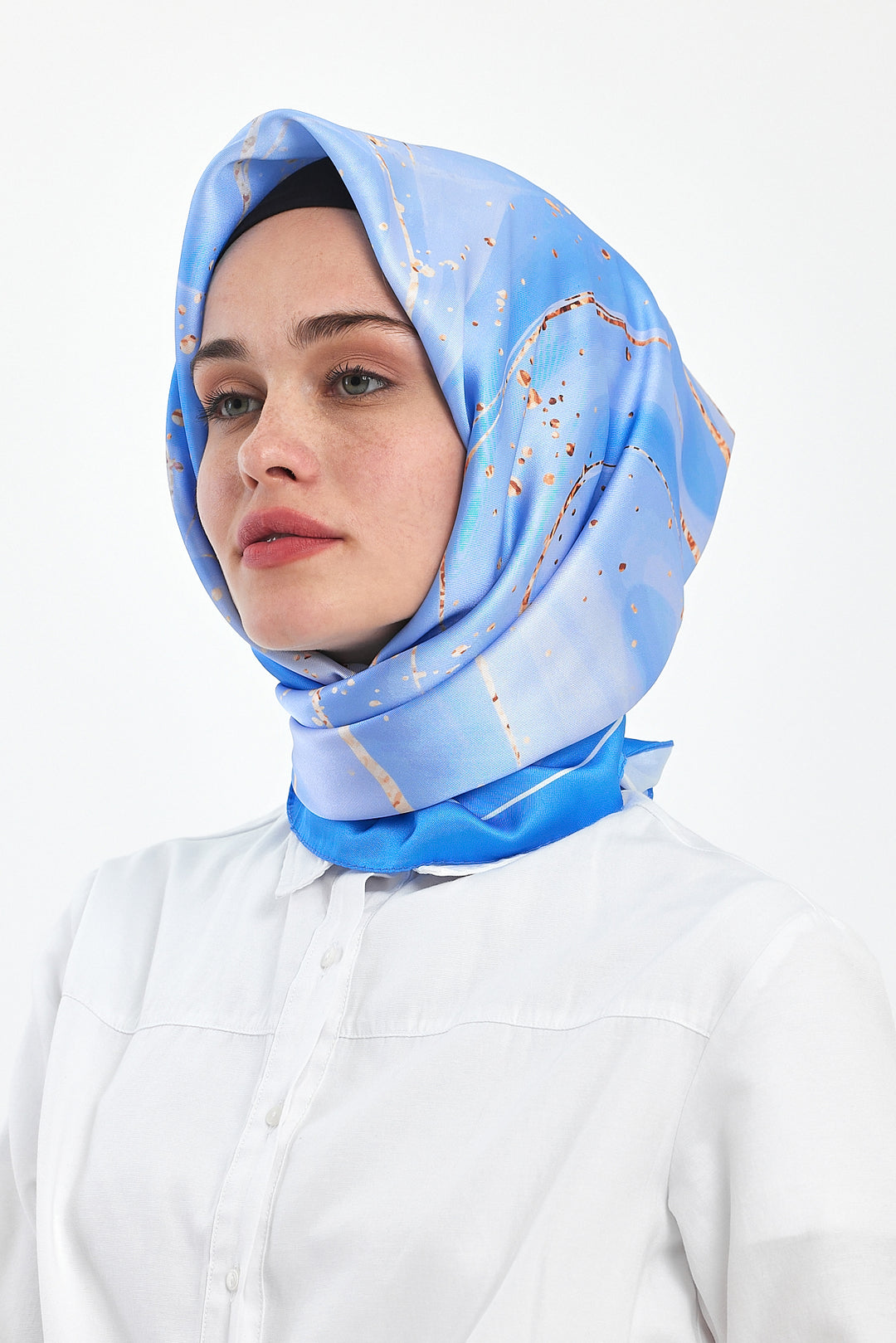 BNG Women Patterned Scarf Blue - Clermont