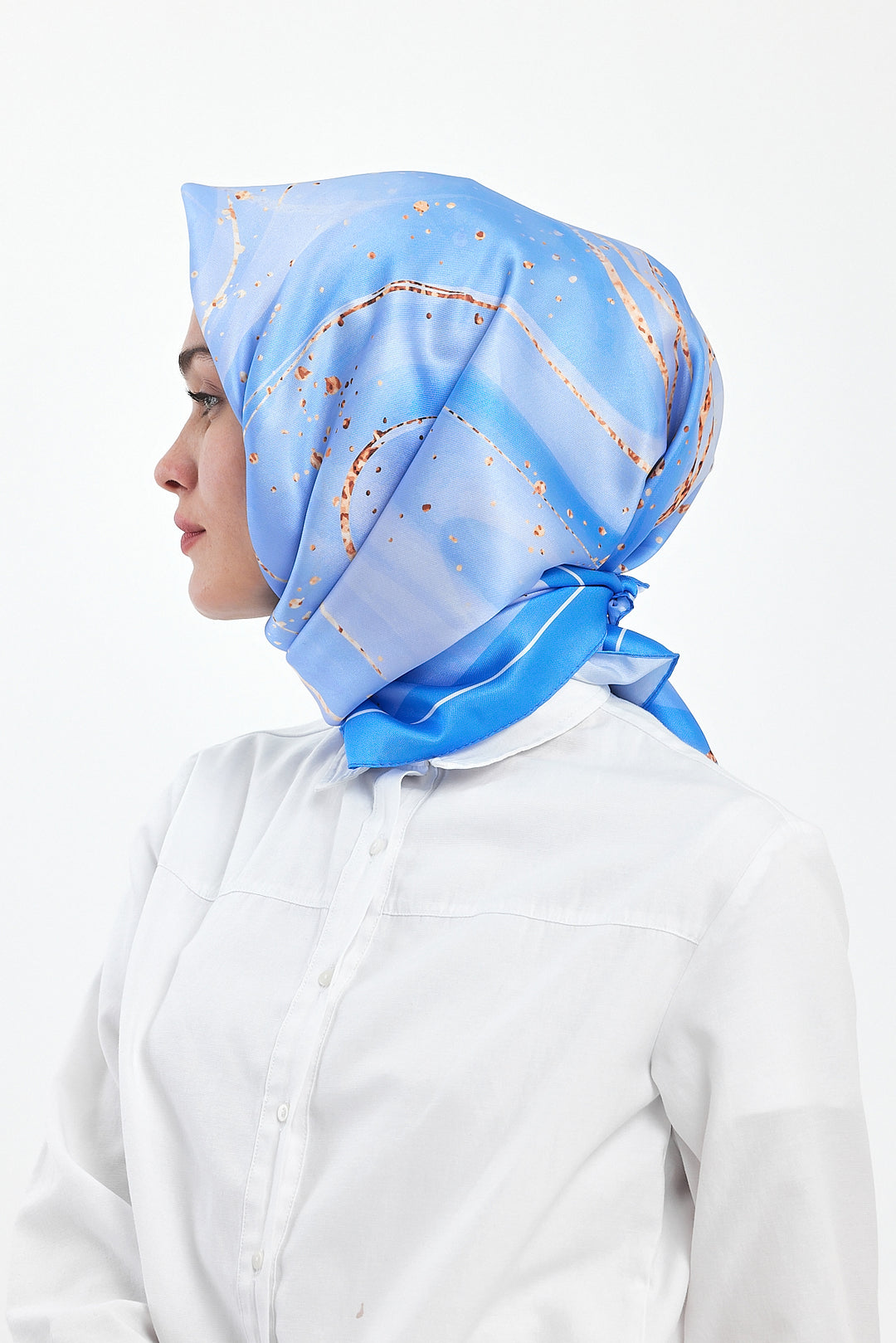 BNG Women Patterned Scarf Blue - Clermont