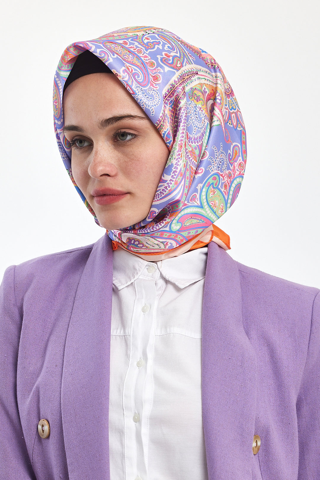 BNG Women Patterned Scarf Lilac - Clermont