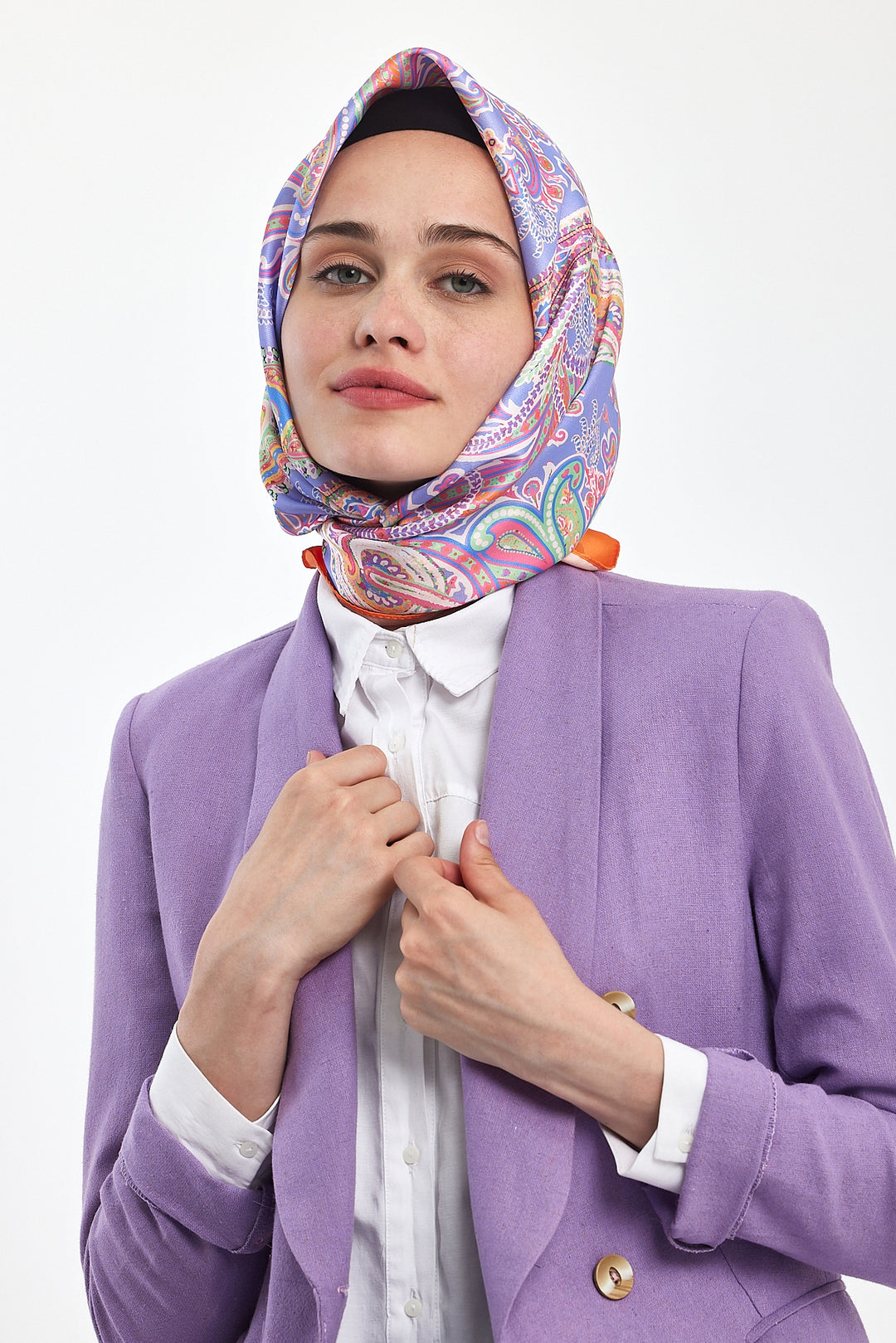 BNG Women Patterned Scarf Lilac - Clermont