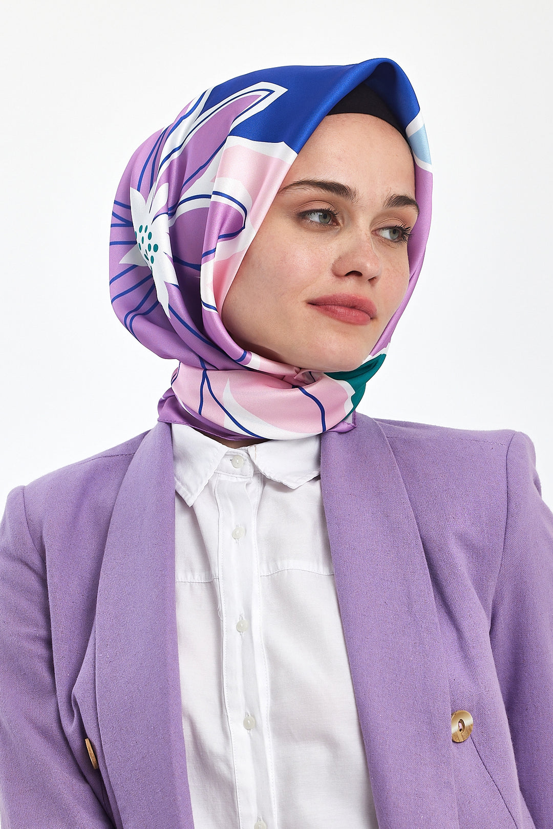 BNG Women Patterned Scarf Lilac - Clermont