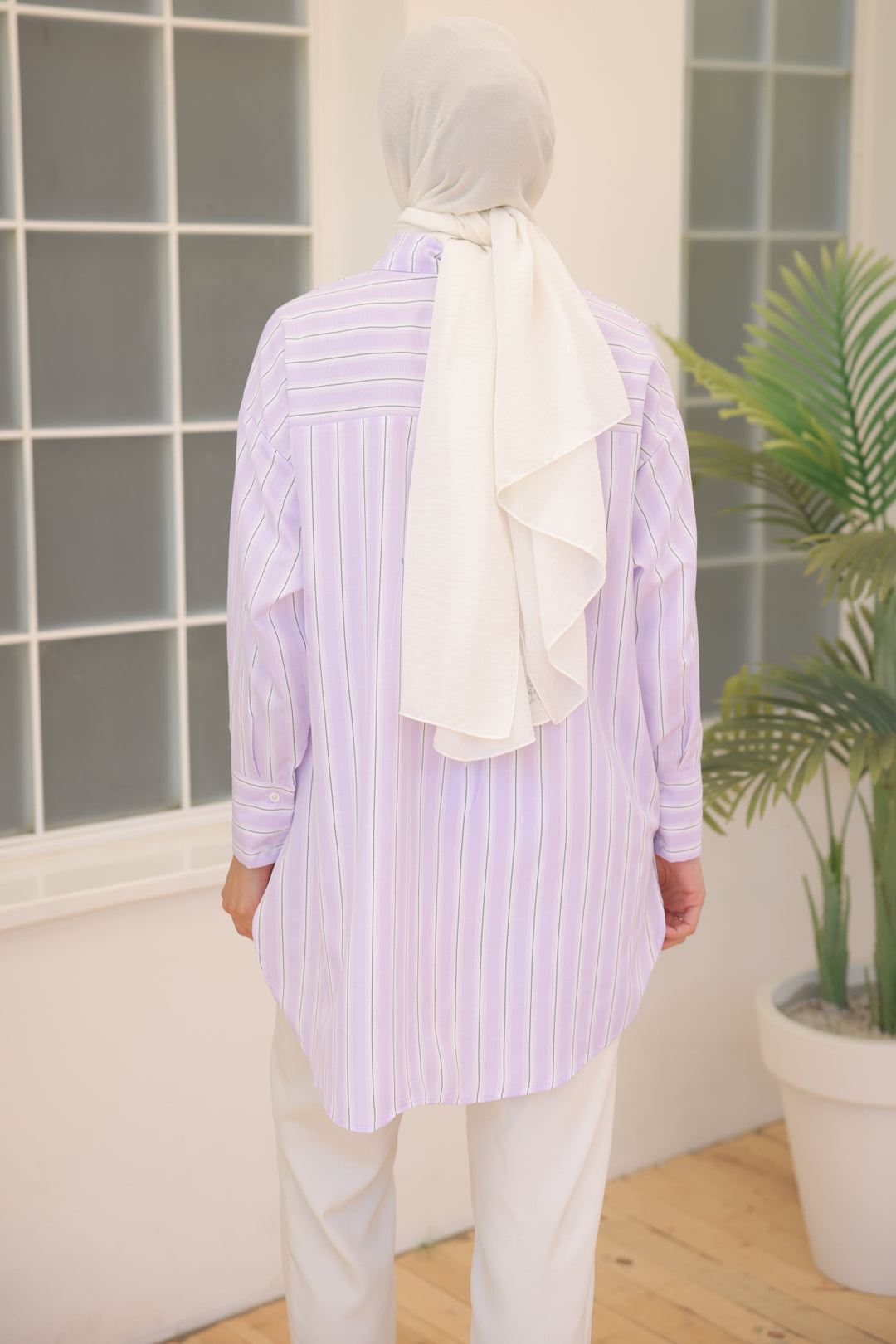 BNG Women Striped Shirt Lilac - Clermont