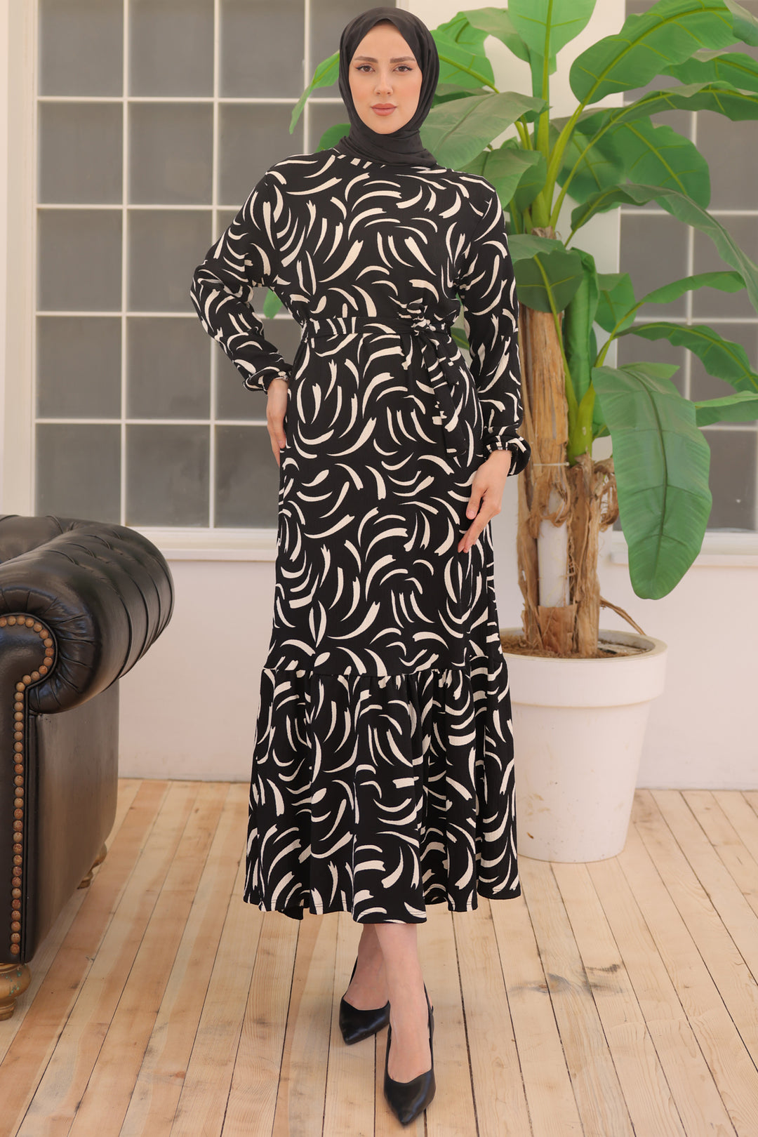 BNG Women Patterned Dress Black - Clermont