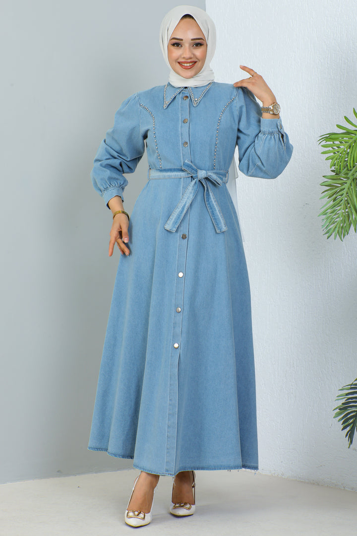 BNG Women Hijab Denim Dress Blue - Clermont