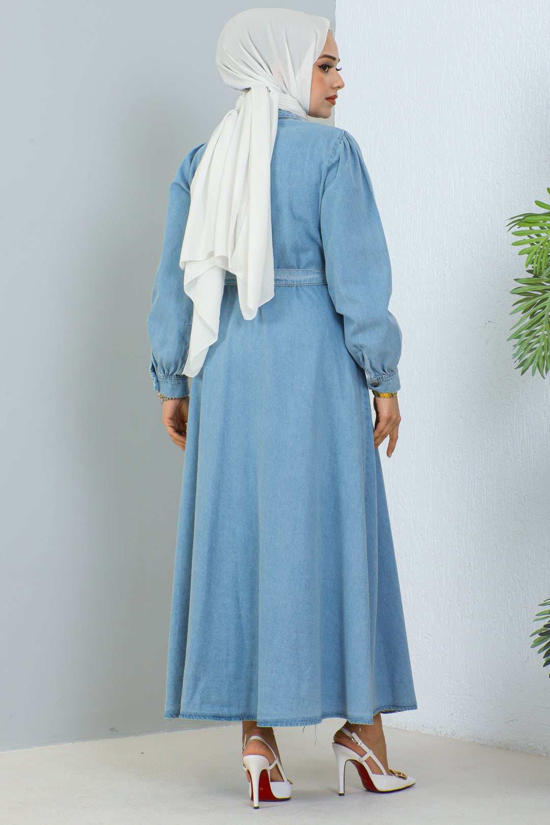 BNG Women Hijab Denim Dress Blue - Clermont