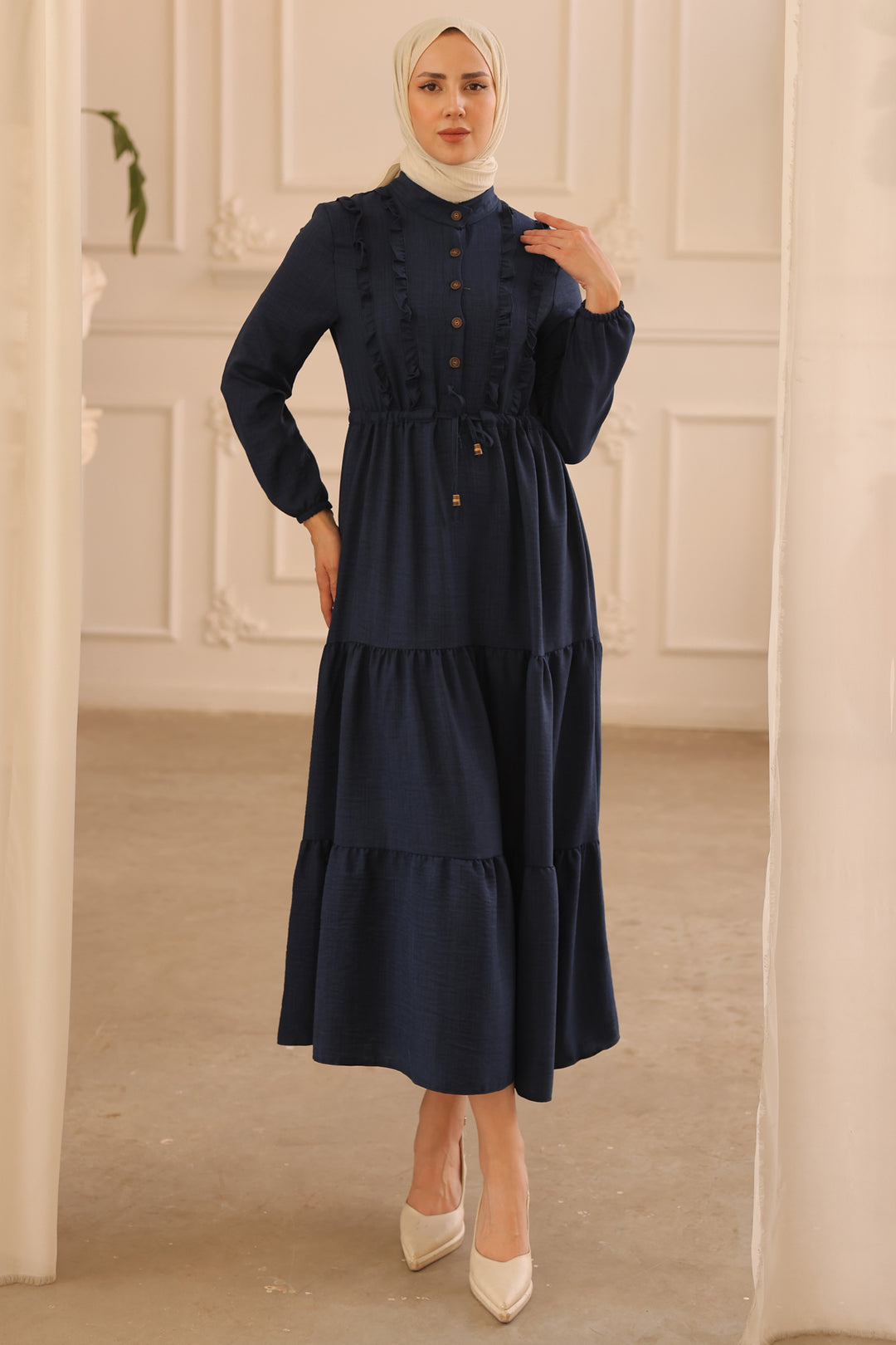 BNG Women Frilly Dress Navy - Clermont