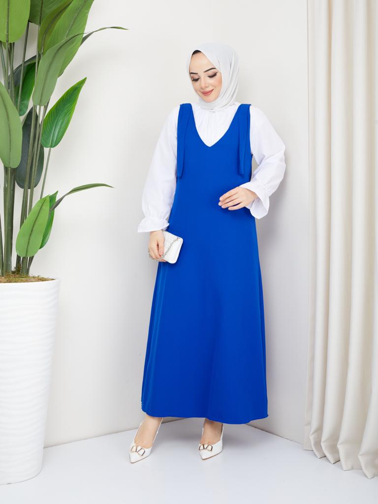 BNG Women Shirt + Jumpsuit Dress Sax Blue - Clermont