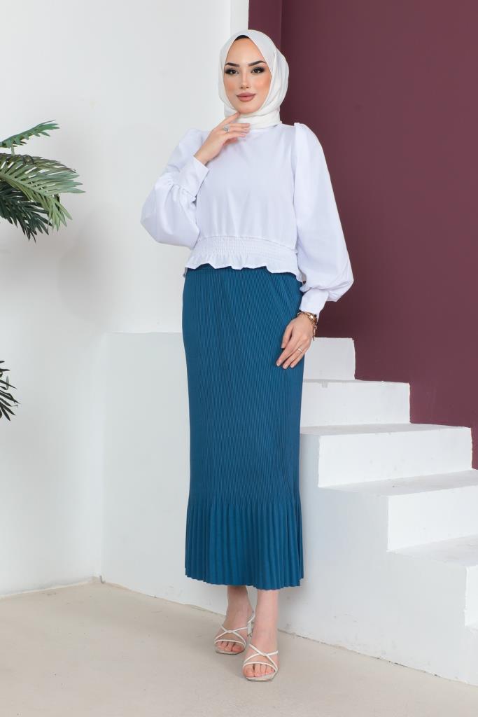 BNG Women - Pleated Hijab Skirt Indigo - Clermont