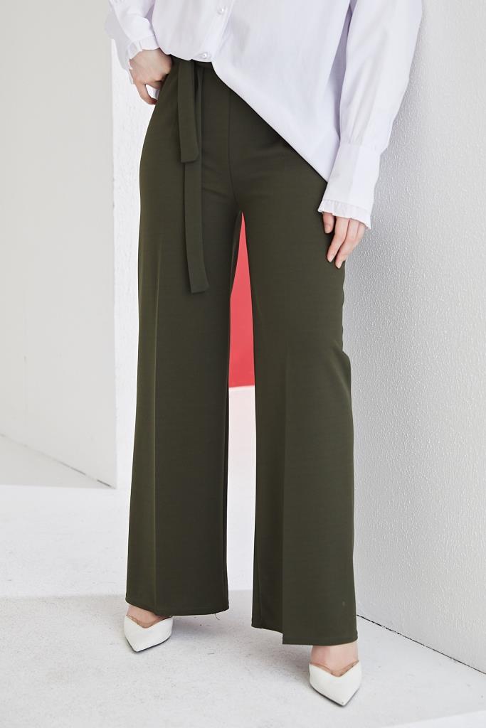 BNG Women Belted Hijab Pants Khaki - Clermont