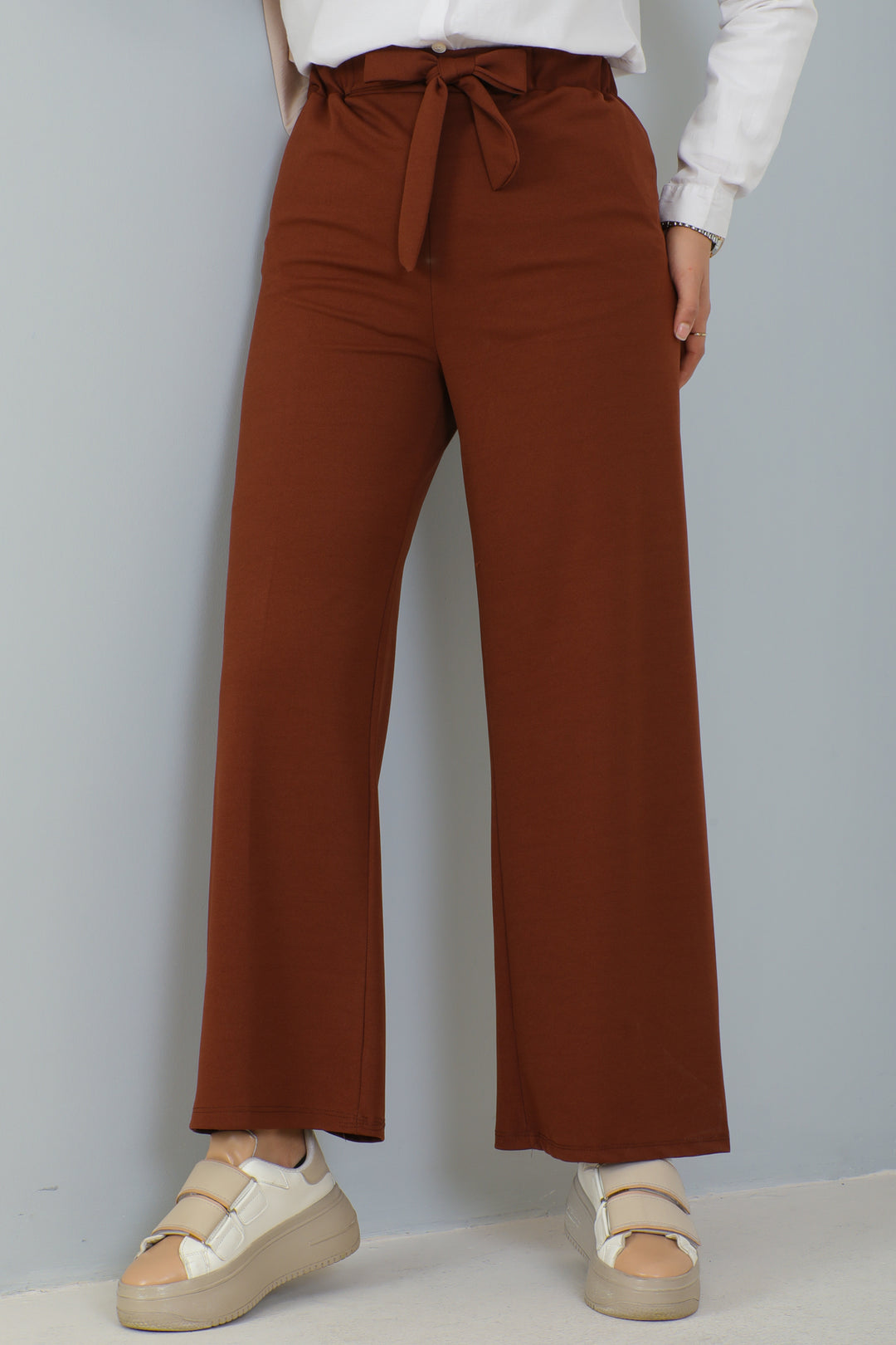 BNG Women Belted Hijab Pants Brown - Clermont