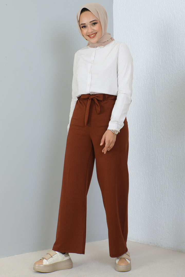 BNG Women Belted Hijab Pants Brown - Clermont