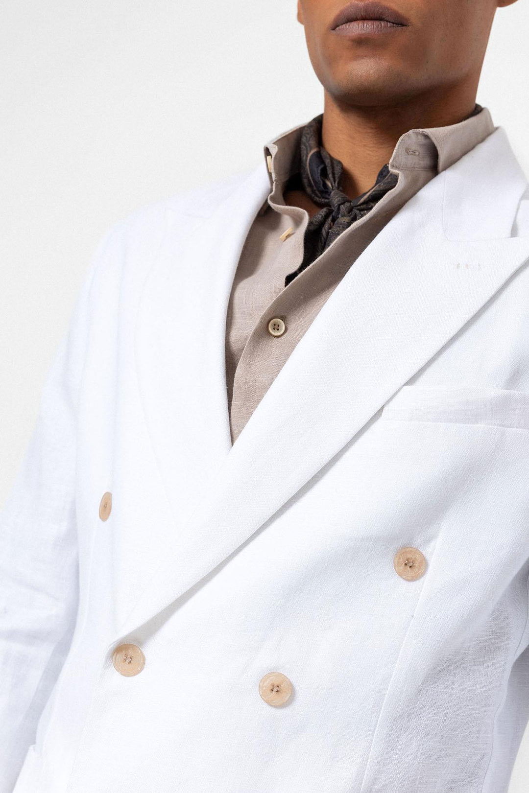 ANT 100% Linen Double Breasted Closure Men's Blazer Jacket - Allentown