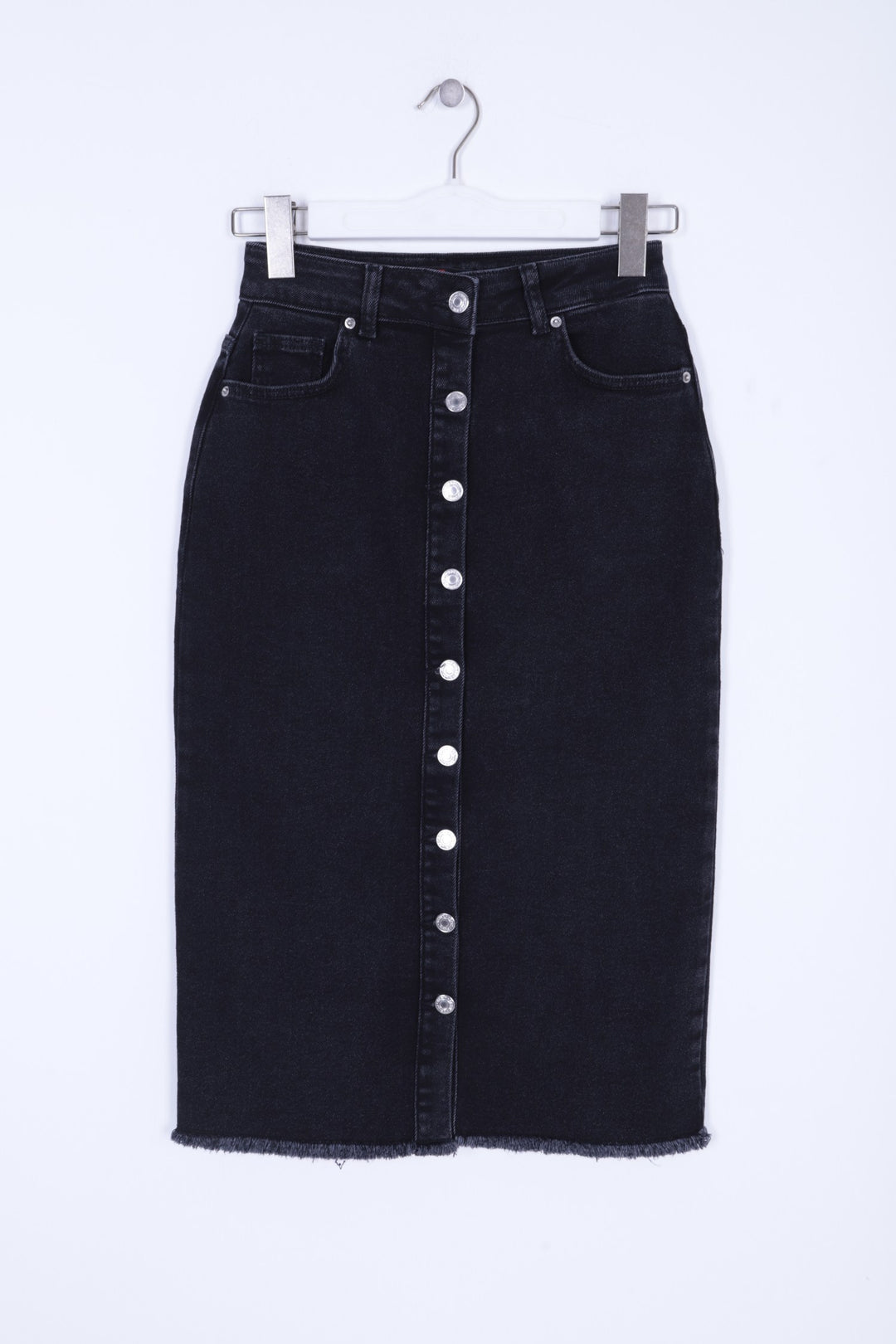 XLJ Medium Size Denim Skirt with Buttons in Front Mixed - Kendall