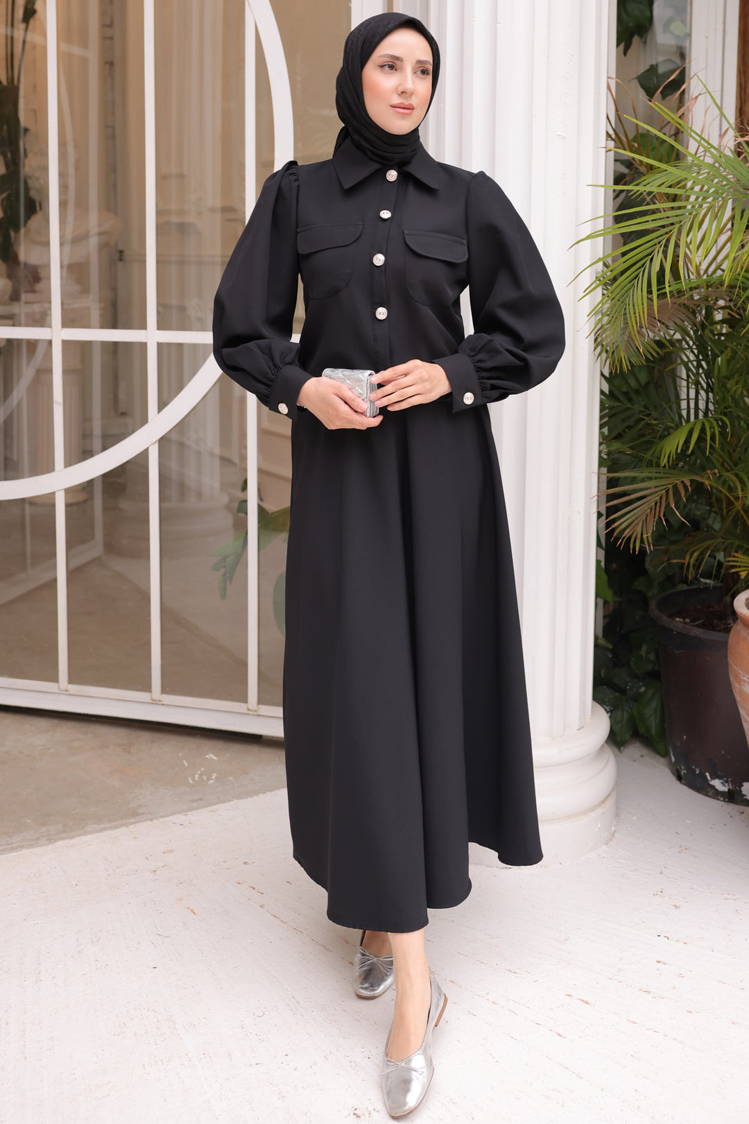 BNG Women Woman Skirted Hijab Suit 2091 Black - Clermont