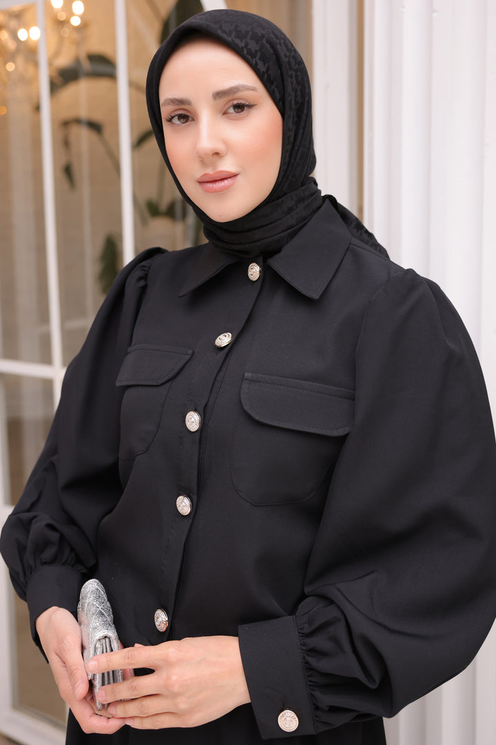 BNG Women Woman Skirted Hijab Suit 2091 Black - Clermont