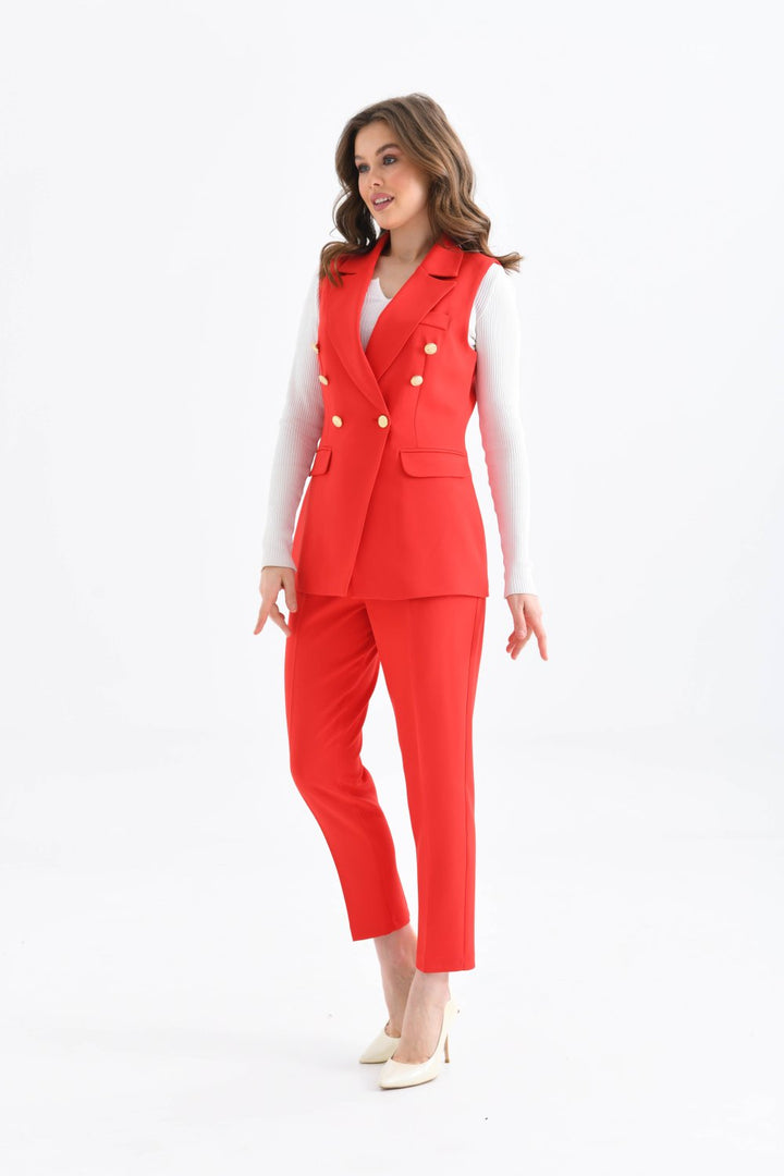 NDL Women Balmain Vest Women's Suit Red - Laindon