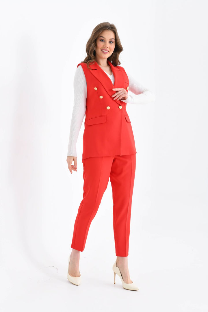 NDL Women Balmain Vest Women's Suit Red - Laindon