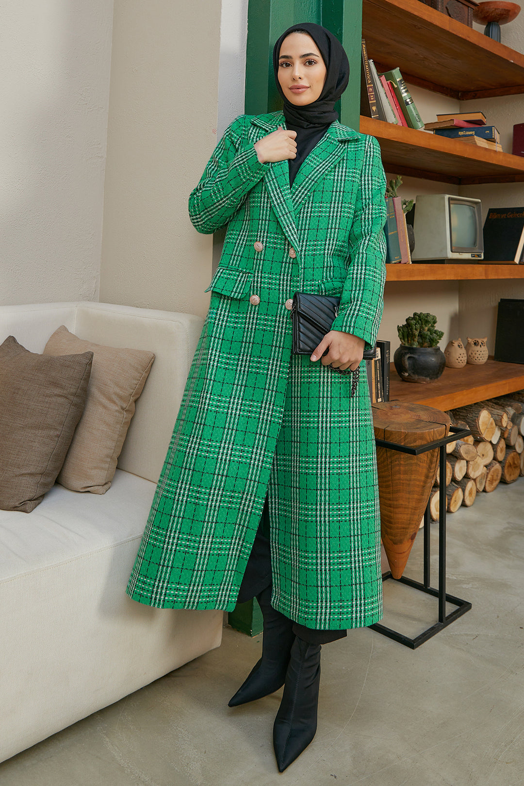 Zrf Women Plaid Pat - Emerald - Atenco