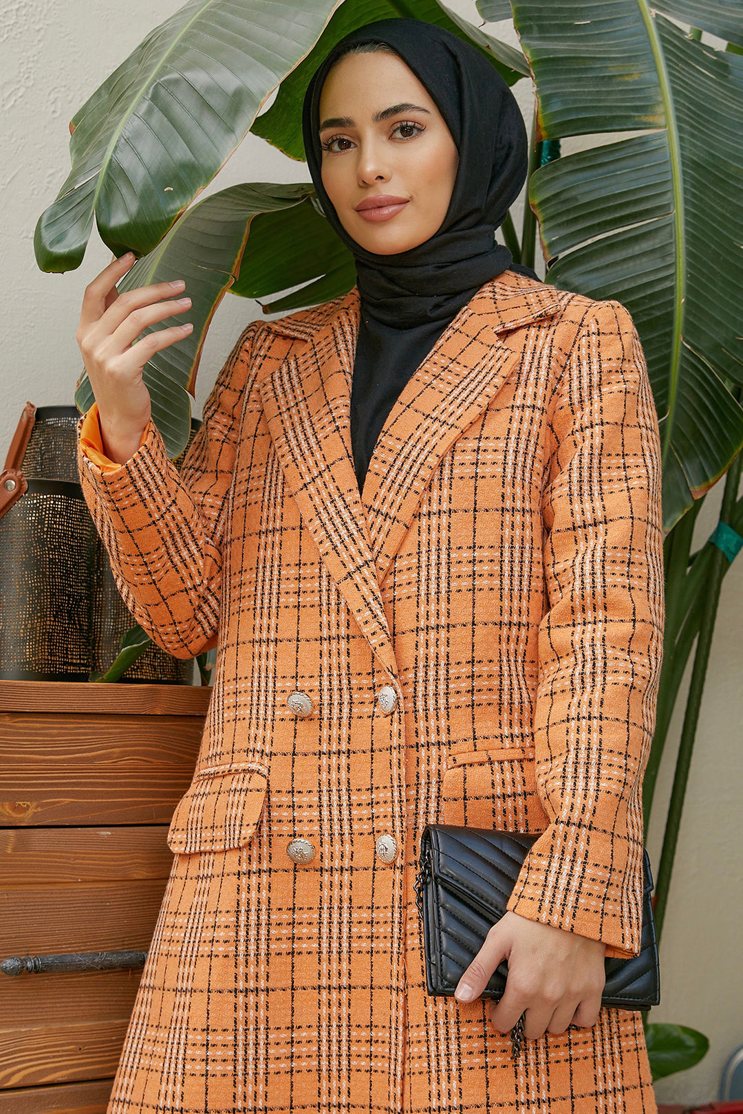 Zrf Women Plaid Poat - Orange - Verviers