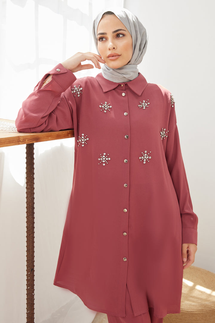 ZRF Women Snowflake Hijab Suit - Rose Pink - Loughborough