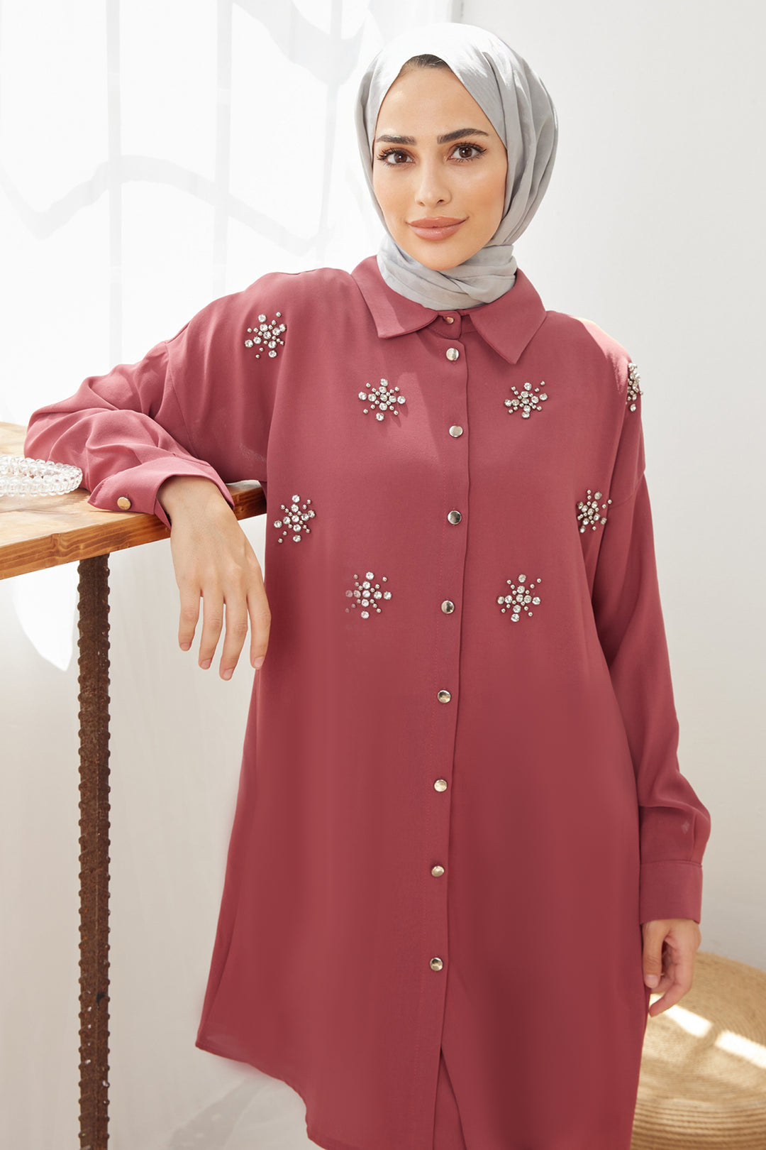 ZRF Women Snowflake Hijab Suit - Rose Pink - Loughborough