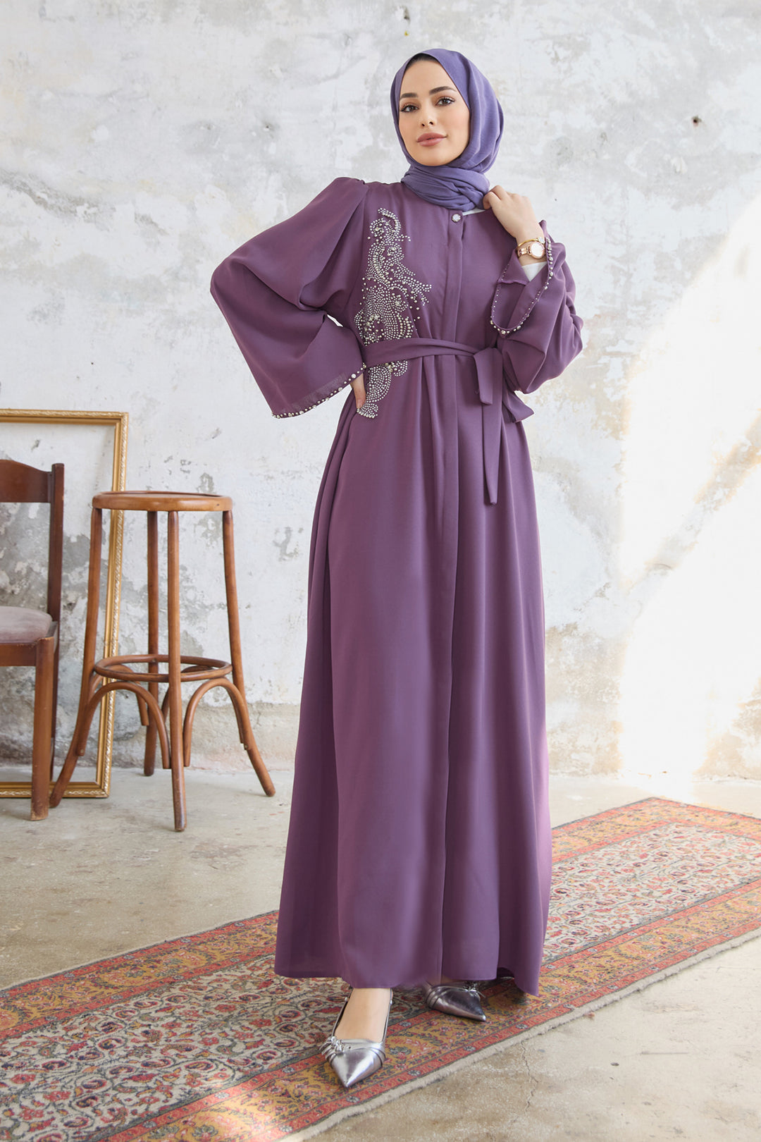 ZRF Women Lora Stone Abaya - Lilac - Issaquah