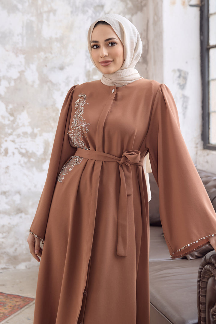 ZRF Women Lora Stone Abaya - Camel - Tecoanapa