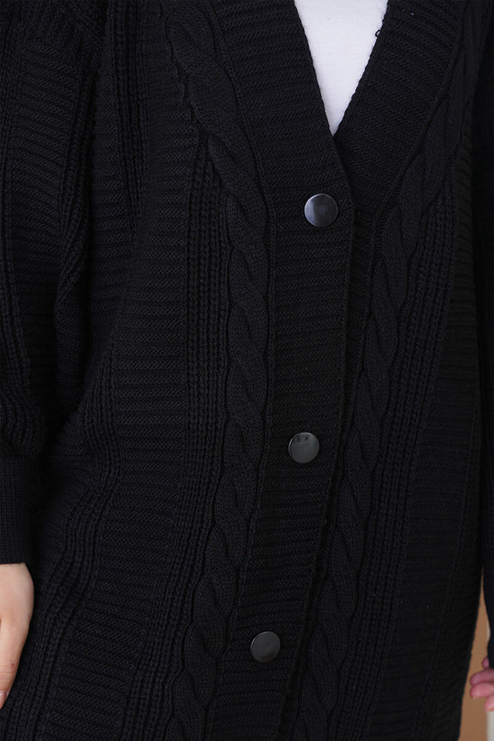 BGD Women Hijab Cardigan - Black - Avondale