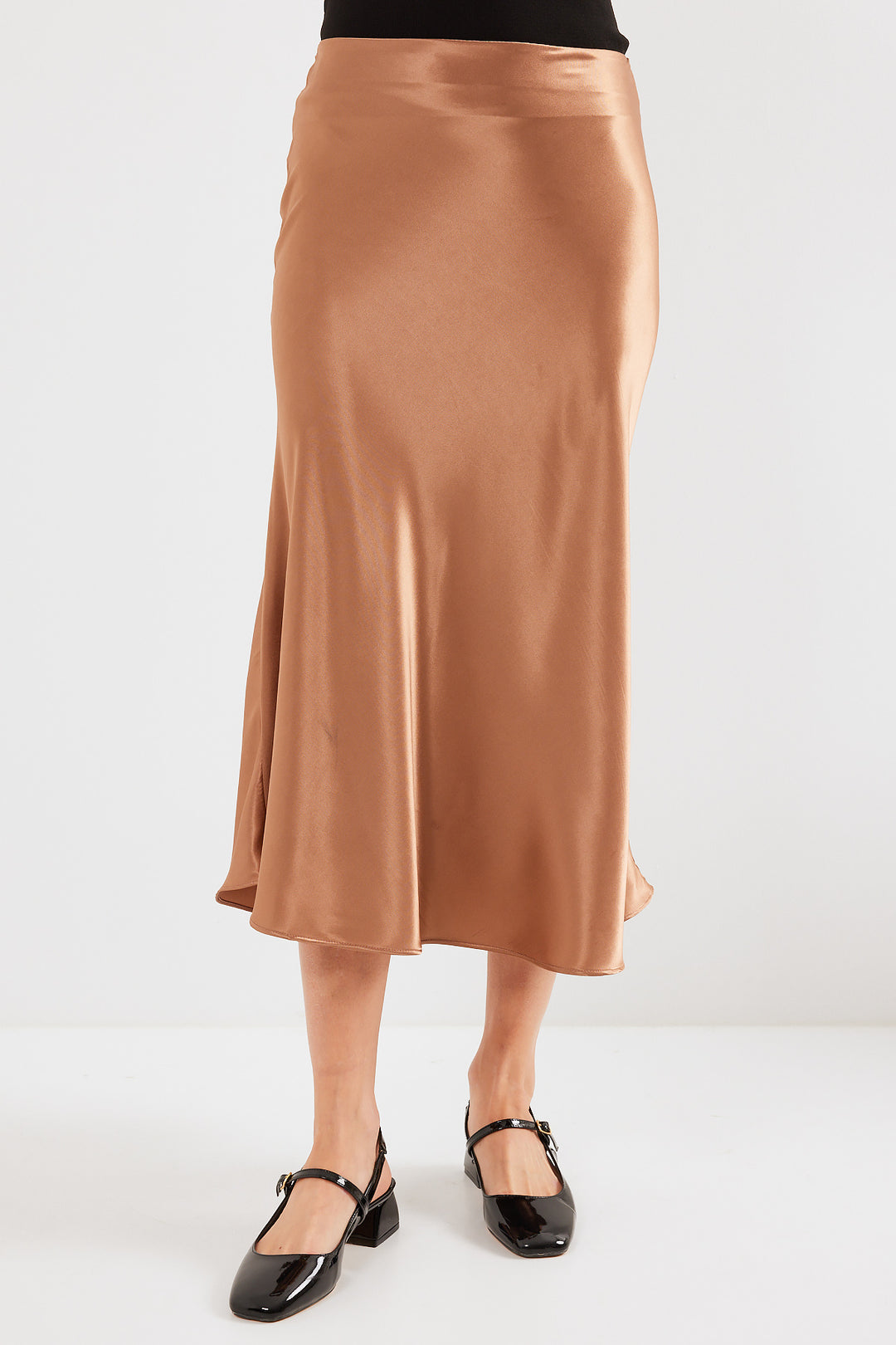 BGD Women Satin Skirt - M. Brown - Avondale