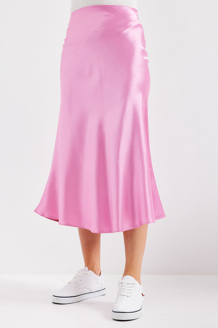 BGD Women Satin Skirt - Pink - Avondale