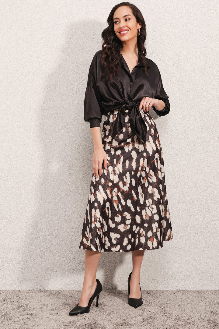 BGD Women Satin Skirt - Mink - Avondale