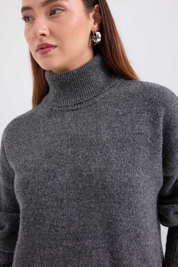 BGD Women Knit Skirt Sweater Set - Anthracite - Avondale