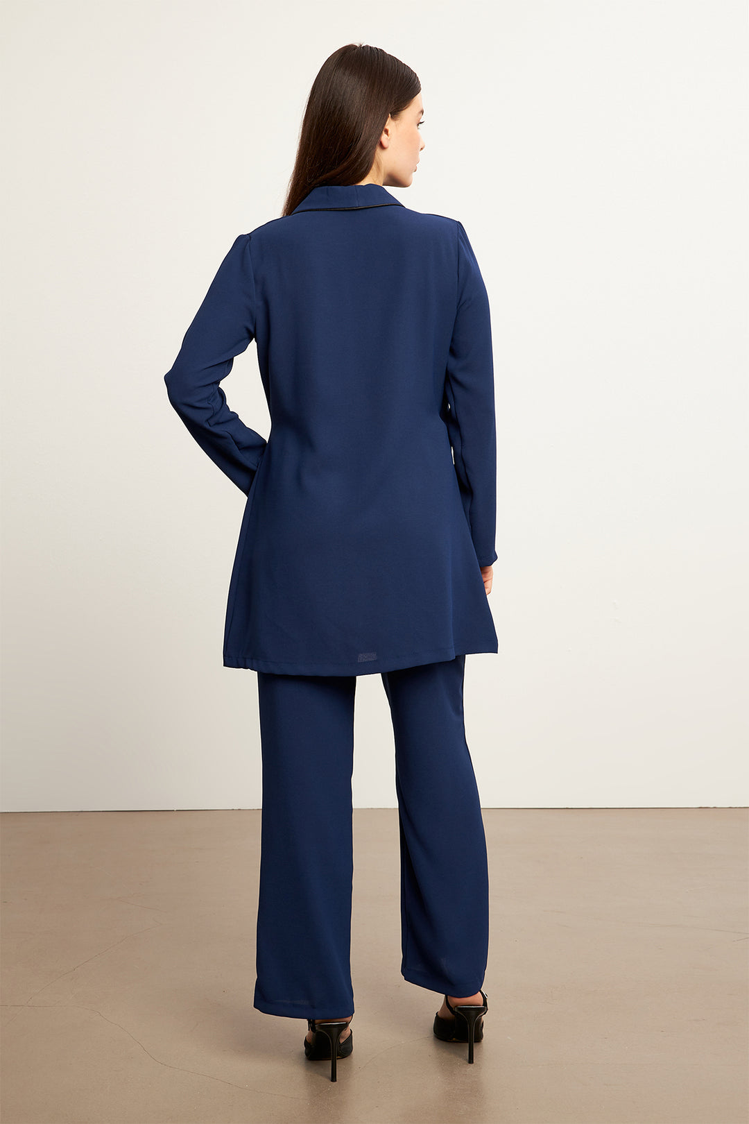 ZRF Women Two-Piece Suit with Striped Jacket - Indigo - Tbilisi