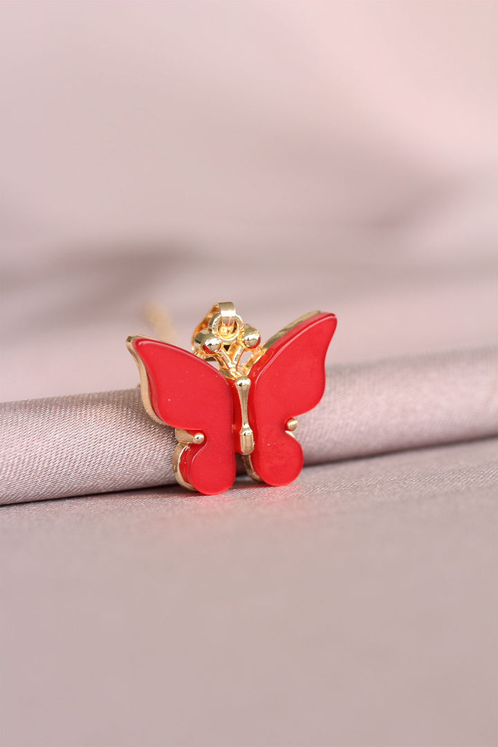 EBJ Red Butterfly Model Women's Necklace - Holubivske