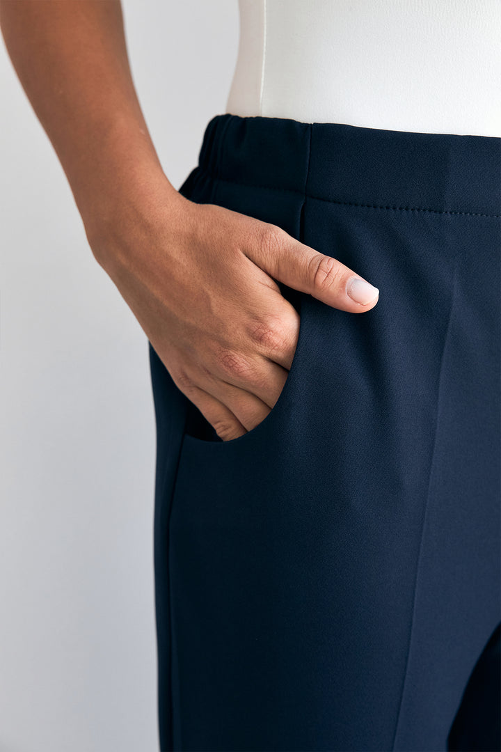 ZRF Women Elasticated Waist Pants - Navy Blue - Torre del Greco