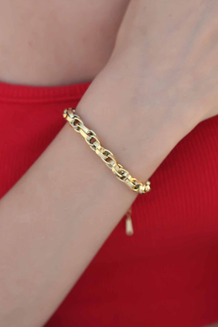 EBJ Gold Color Steel Chain Women's Bracelet - Meppel