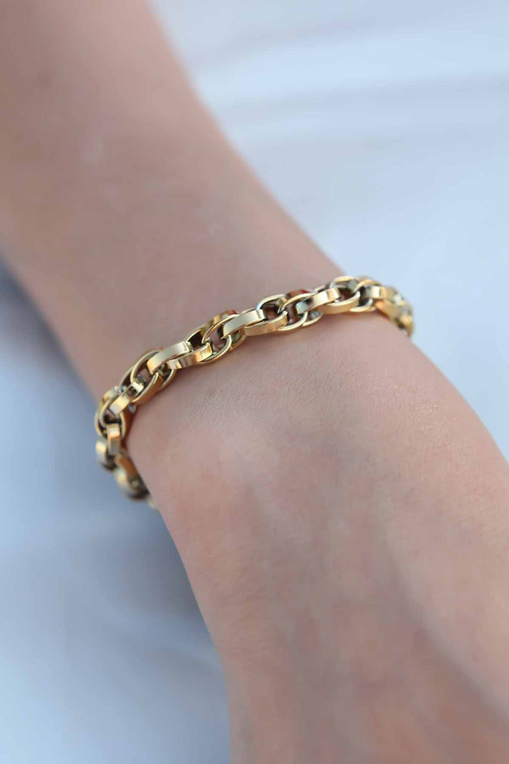 EBJ Gold Color Steel Chain Women's Bracelet - Meppel