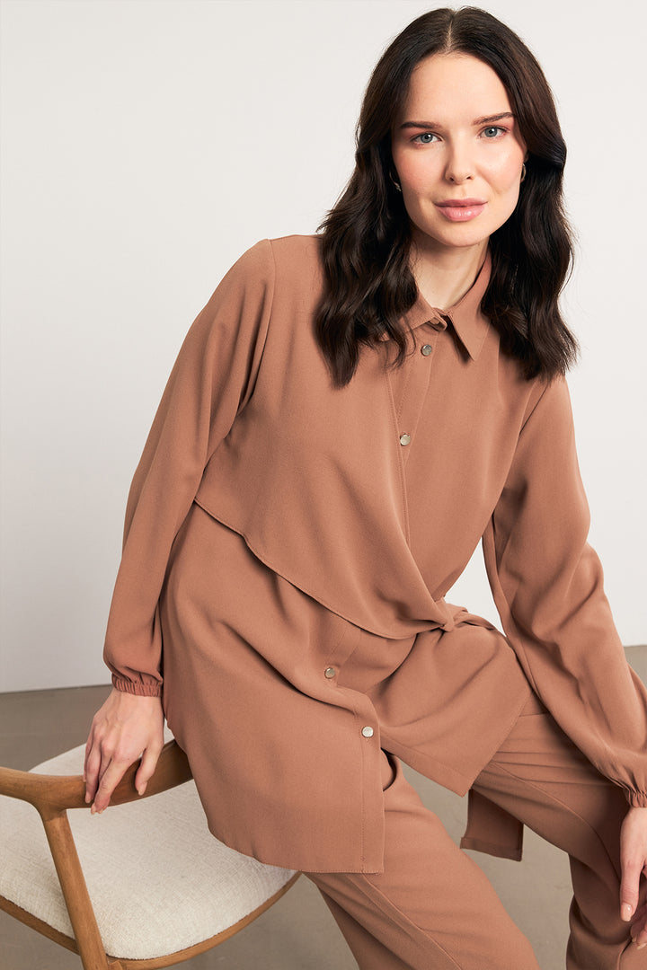 ZRF Women Perla Tunic Pants Set - Camel - Inca