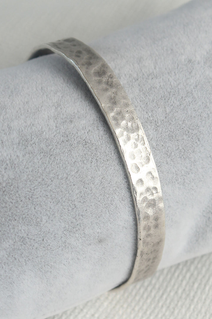 EBJ Authentic Silver Color Processing Detail Plate Men's Bracelet - Buffalo