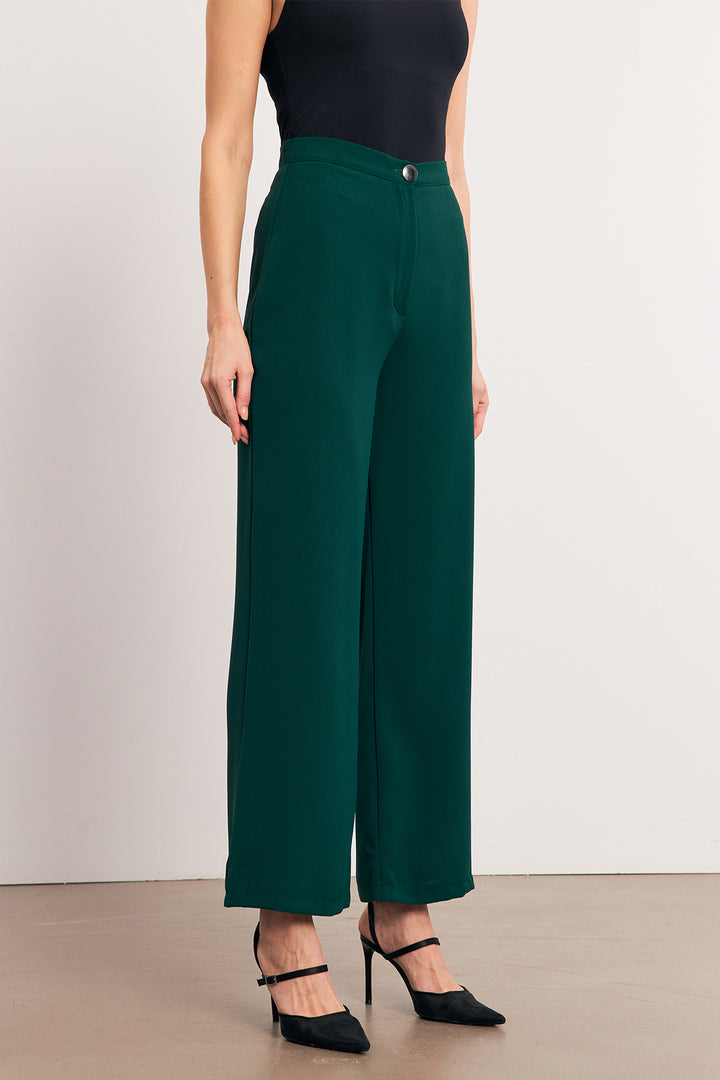 ZRF Women High Waist Wide Leg Pants - Emerald - Kehl