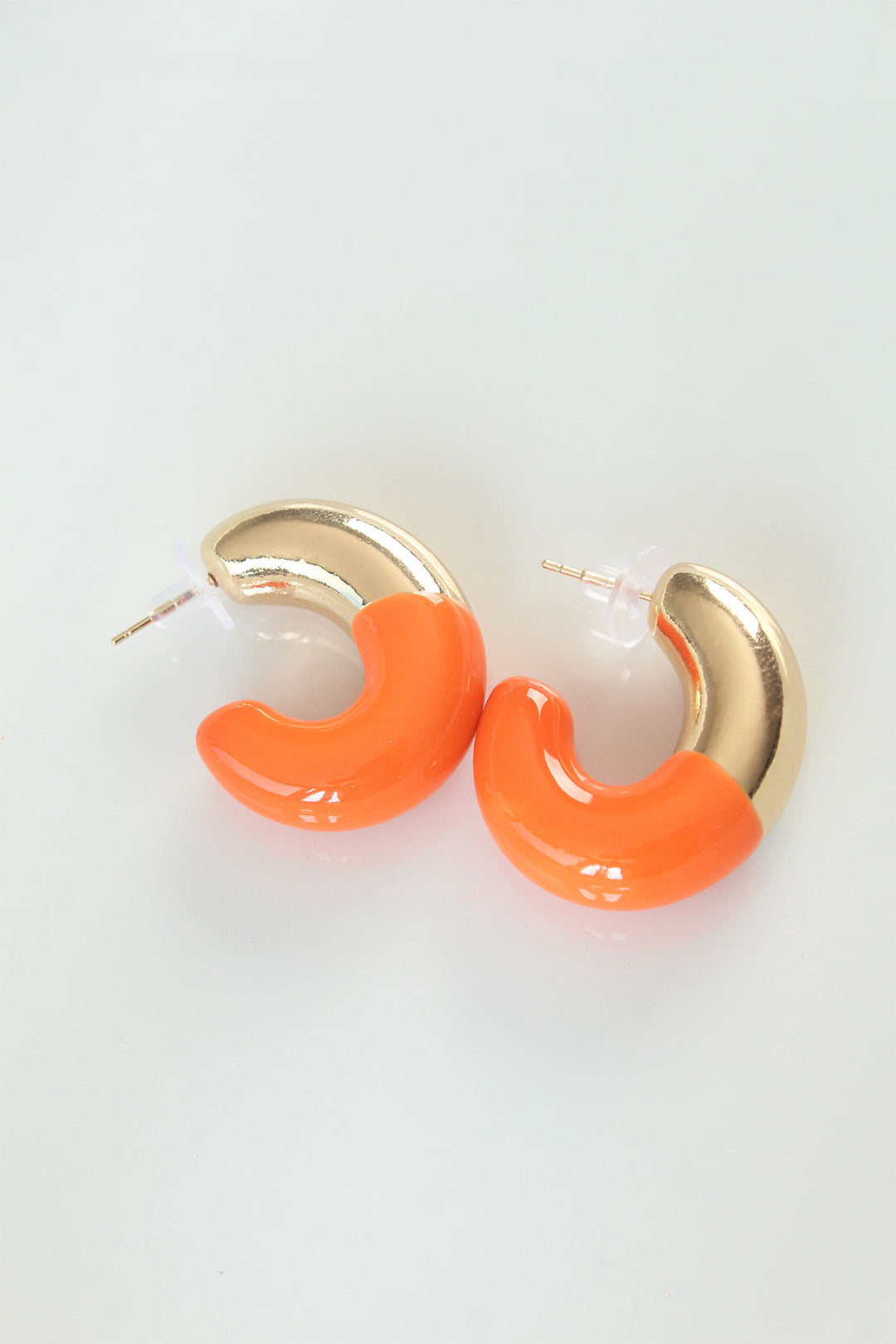 EBJ CCB Orange Gold Two-Tone Earrings - Jackson