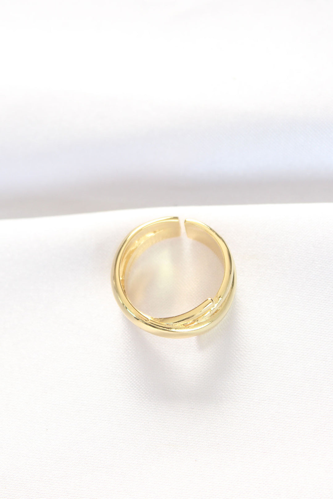 EBJ Thick Gold Color Adjustable Ring - Greece