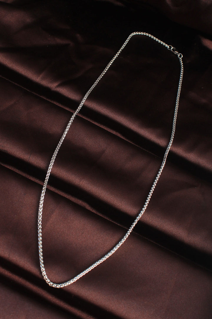 EBJ 316L Stainless Steel Silver Color Thin Twisted Chain Men's Necklace - Azuqueca de Henares