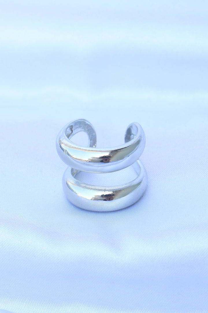 EBJ Rice Silver Color Adjustable Band Ring - Brighton