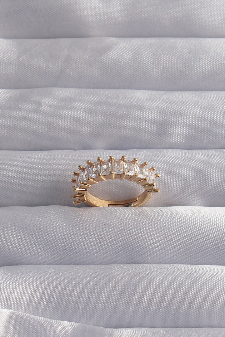 EBJ Adjustable Gold Color Baguette Stone Waterway Ring - Las Rozas de Madrid