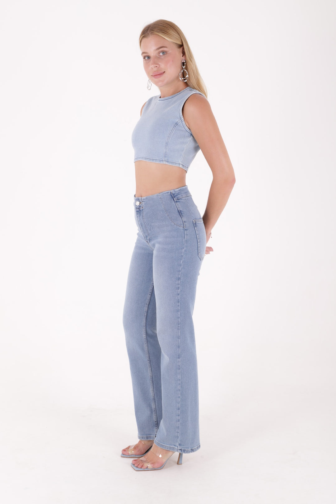 XLJ Wide Leg Jean with Dart and No Pocket Mixed - Kortrijk