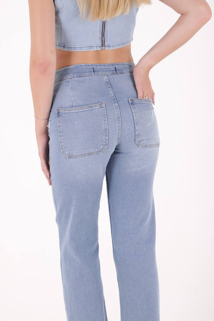 XLJ Wide Leg Jean with Dart and No Pocket Mixed - Kortrijk