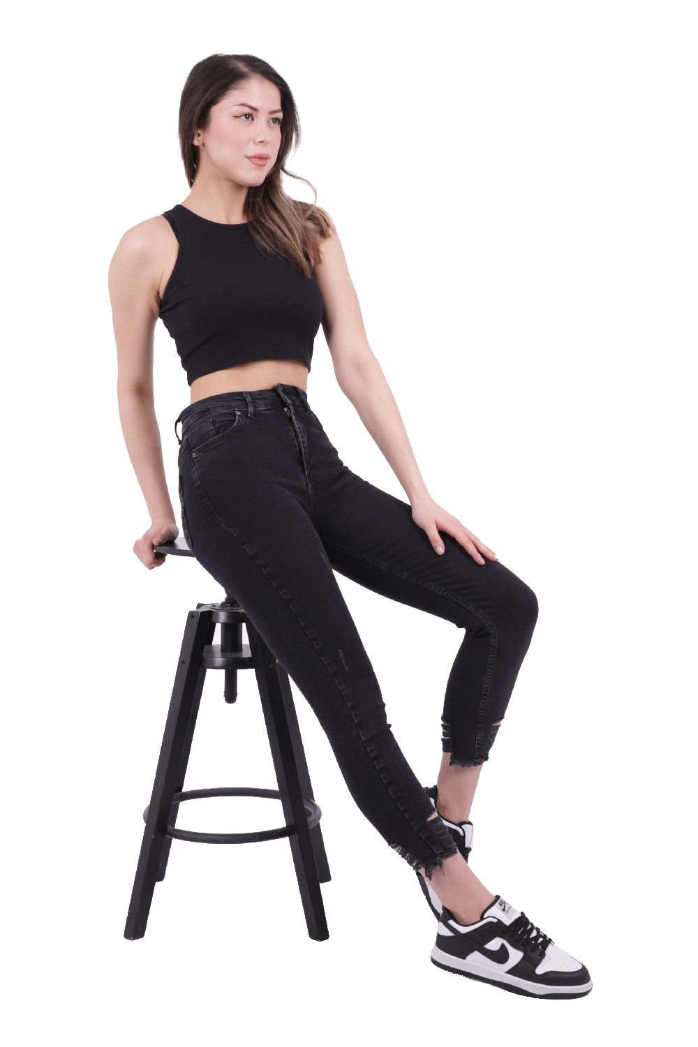 XLJ Skinny Jean with Teared Hems Mixed - Lufkin