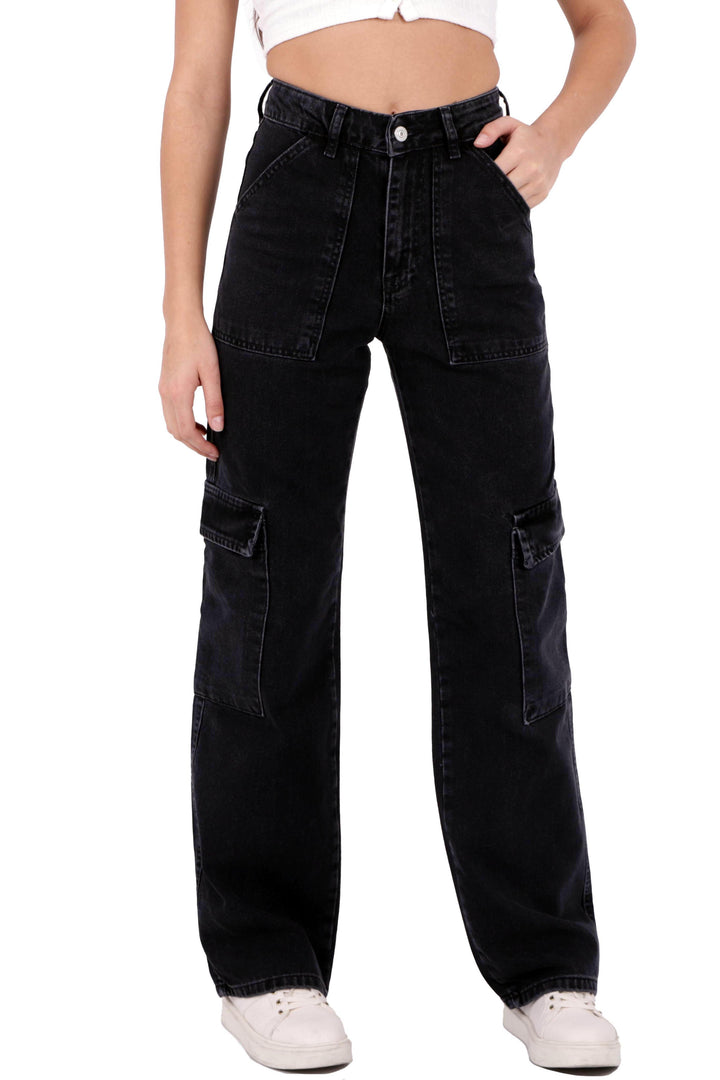 XLJ Cargo Pocket Wide Leg Jean Mixed - Bucha