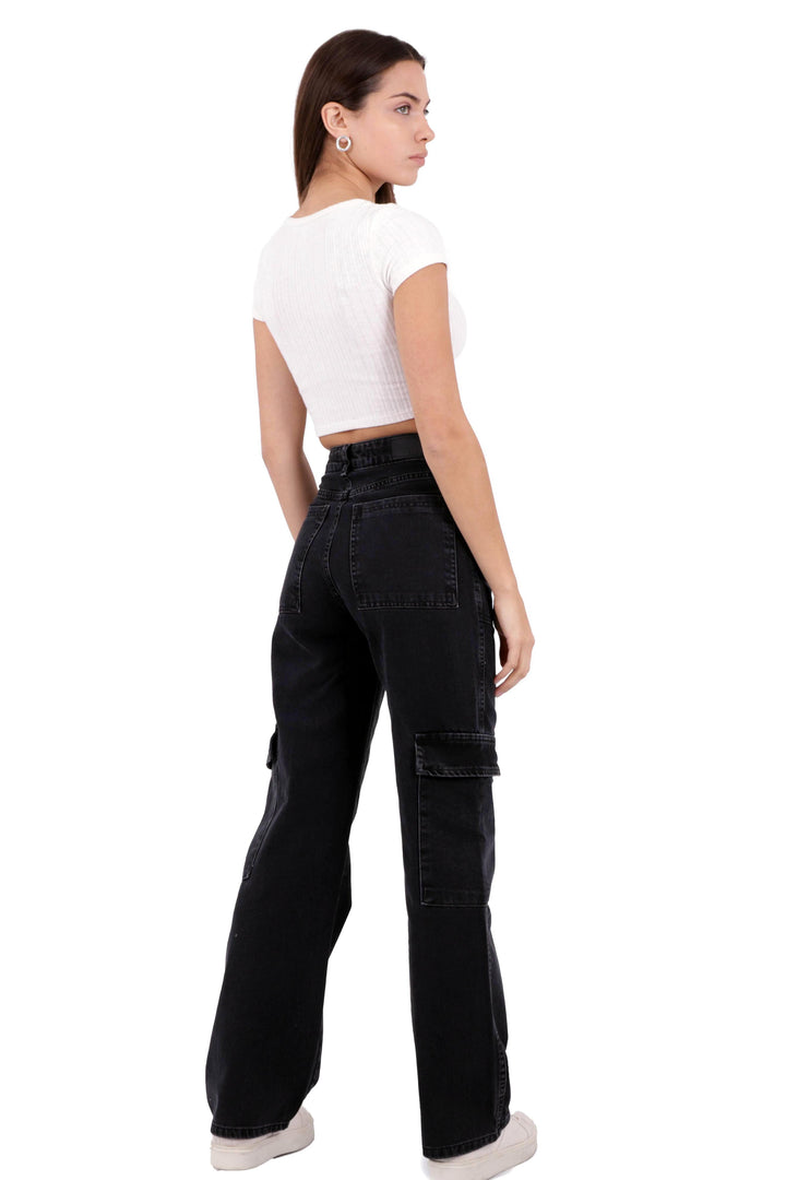 XLJ Cargo Pocket Wide Leg Jean Mixed - Bucha